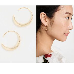 New ~ Anthropologie Shashi "Oliana" Gold hoop Earrings